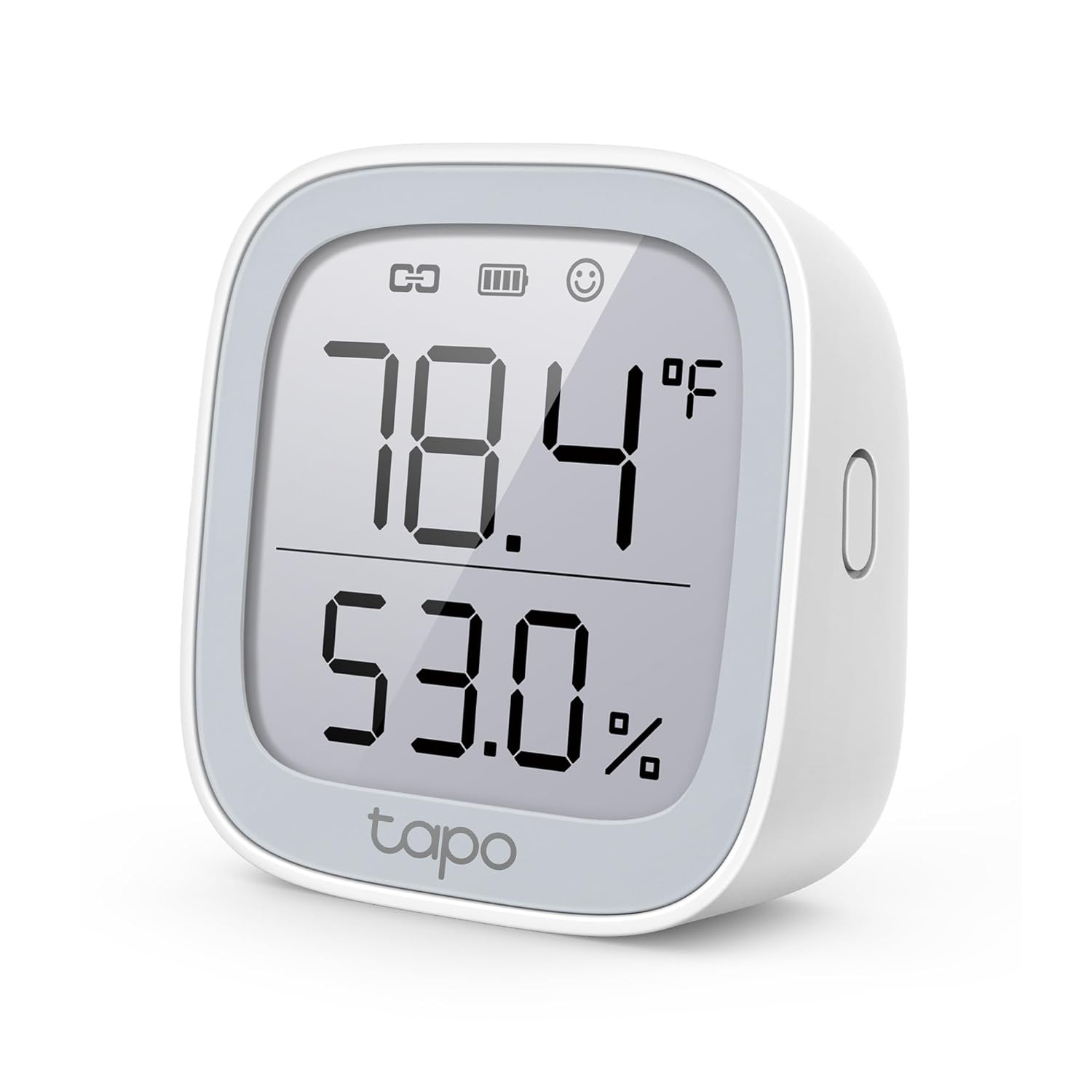 TP-Link Tapo Smart Temperature and Humidity Monitor, 2.7" E-Ink Display, Swiss-Made Sensor, Real-Time Notification, Visual Graphics